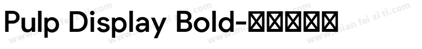 Pulp Display Bold字体转换